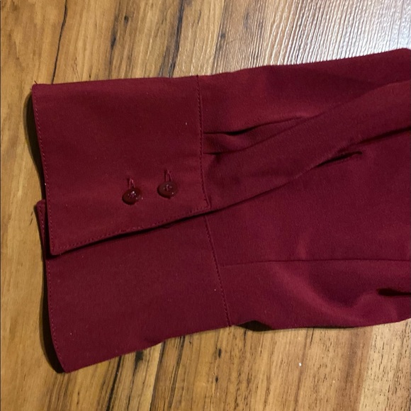 Lane Bryant Women’s Burgundy Covered Placket Button Up Blouse Size 22/24 - Picture 10 of 10
